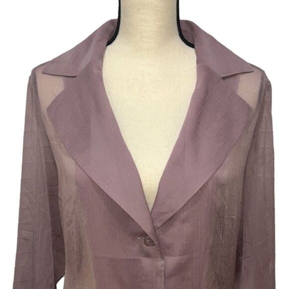 FTF Sheer Button-Down Shirt - Picture 3 of 13